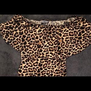 Over the shoulder Cheetah bodysuit